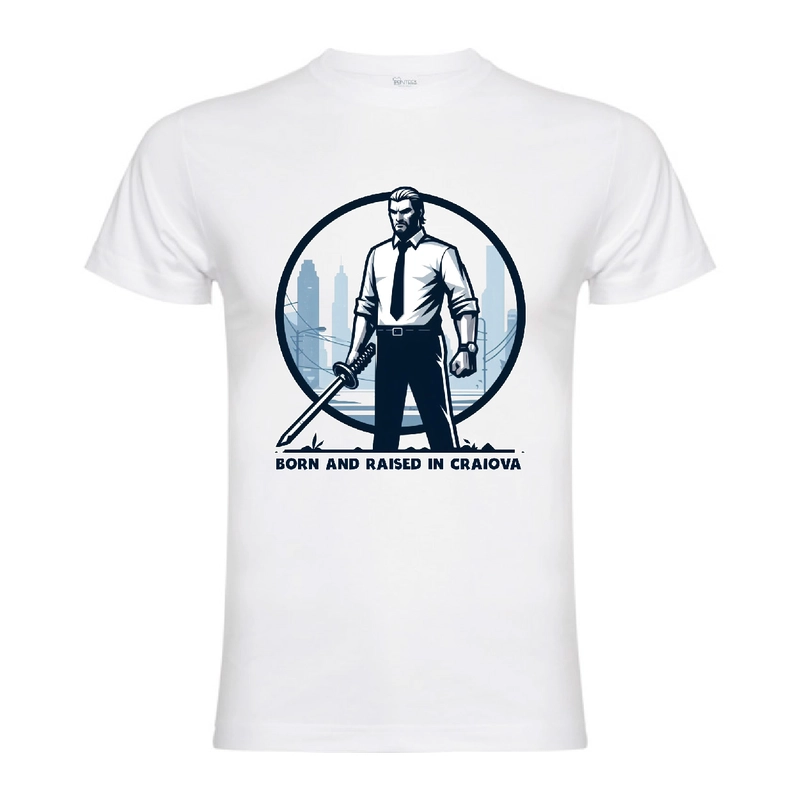 Tricou bărbat - BORN AND RAISED IN CRAIOVA