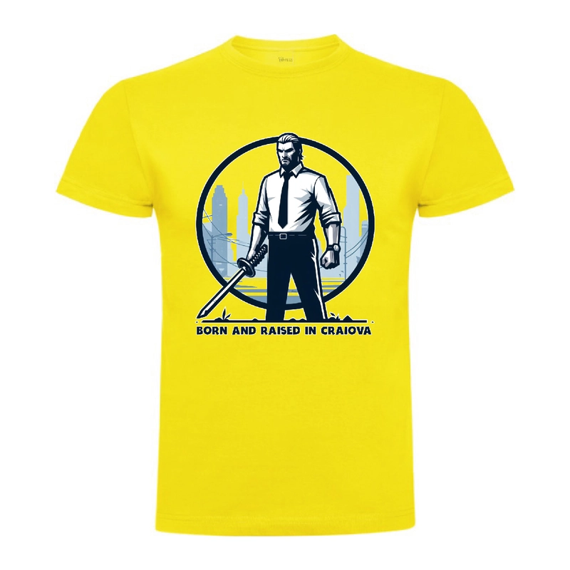Tricou bărbat - BORN AND RAISED IN CRAIOVA