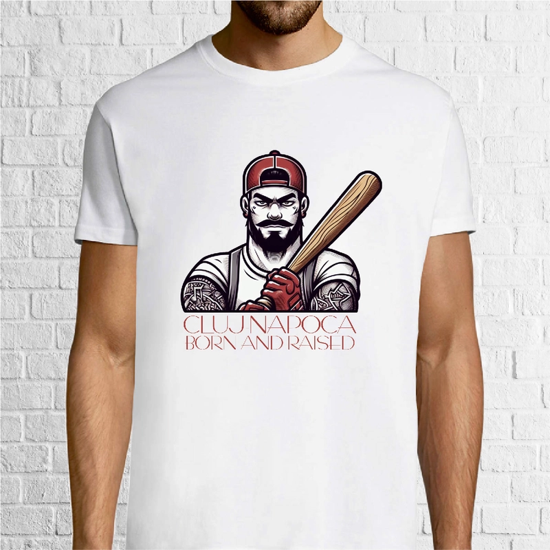 Tricou bărbat - BORN AND RAISED IN CLUJ