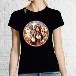 Tricou damă - Românce, lup și tricolor