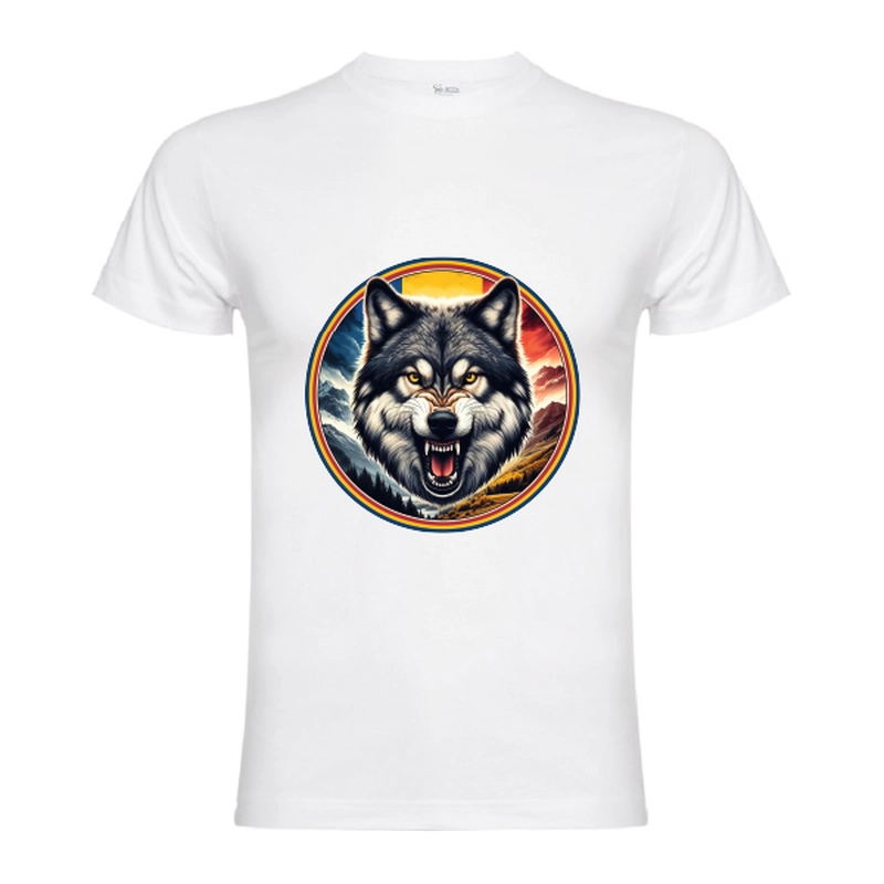Tricou bărbat - România - Lup cu tricolor