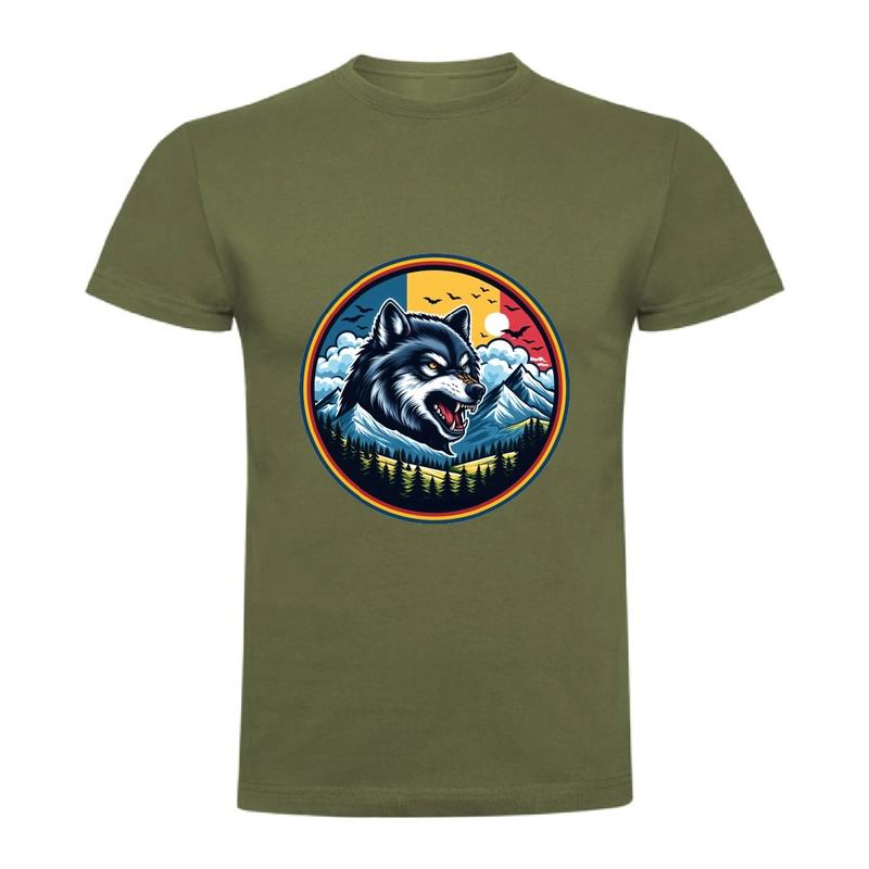 Tricou bărbat - Lup sub tricolor