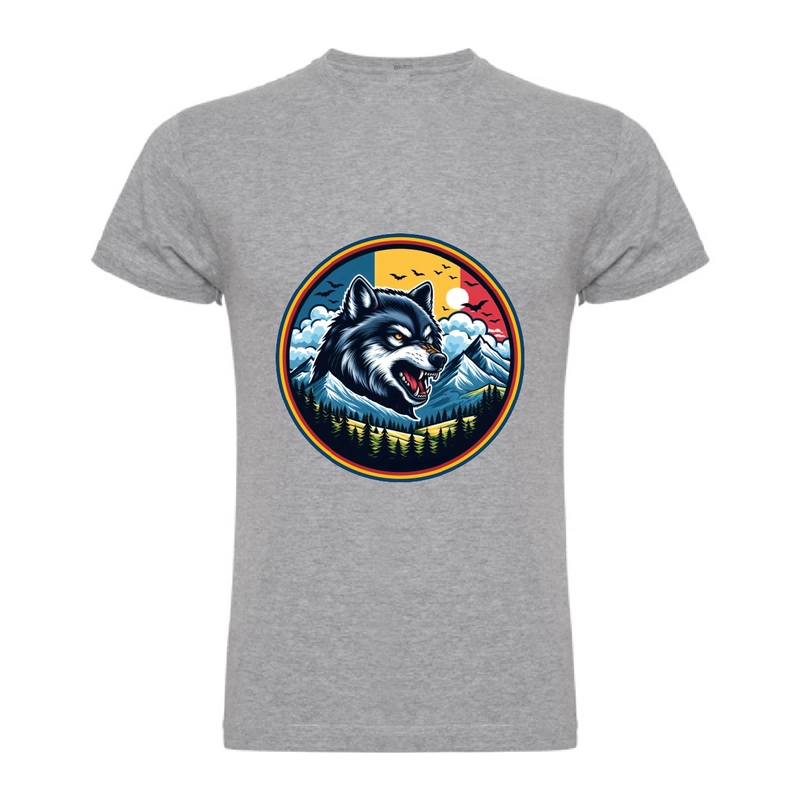 Tricou bărbat - Lup sub tricolor