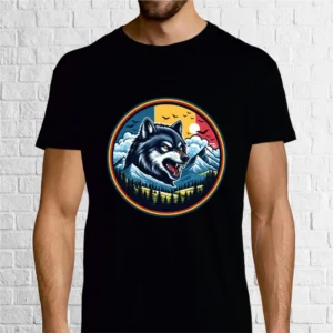 Tricou bărbat - Lup sub tricolor