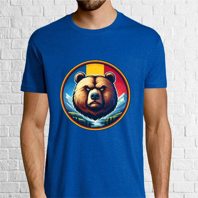 Tricou bărbat - Urs cu tricolor