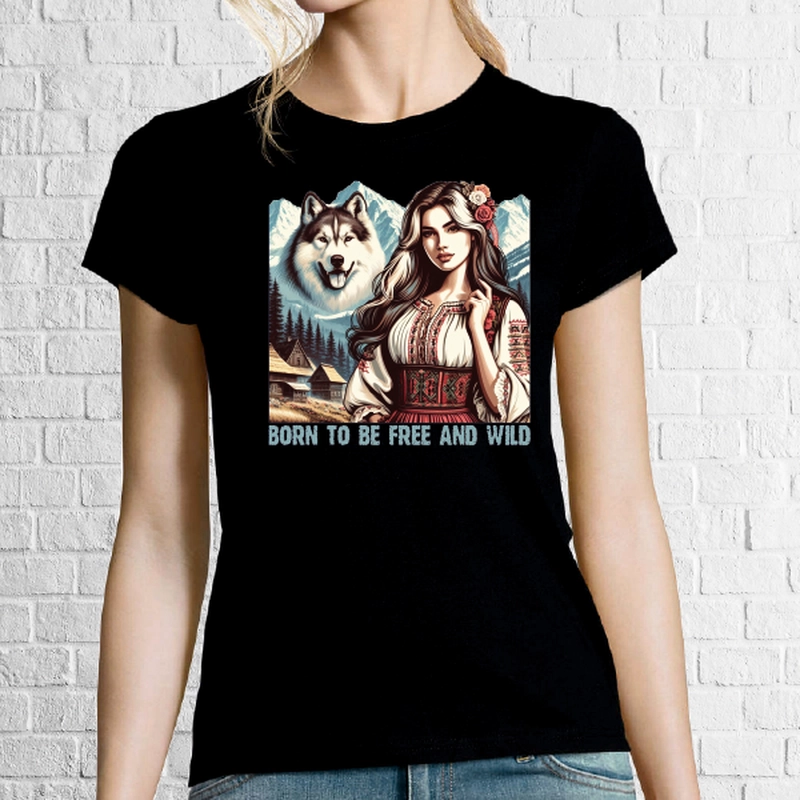 Tricou damă - Born Free and Wild