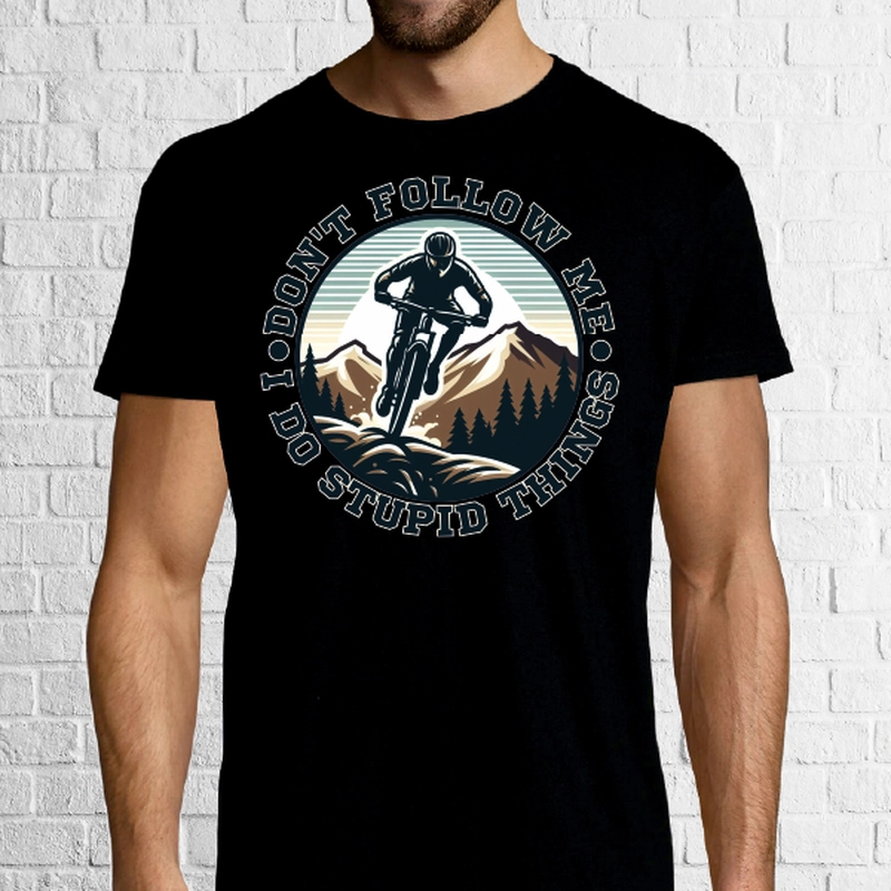 Tricou bărbat - Biker doing stupid things
