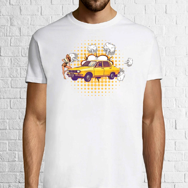 Tricou bărbat - Dacia 1300 Galbenă