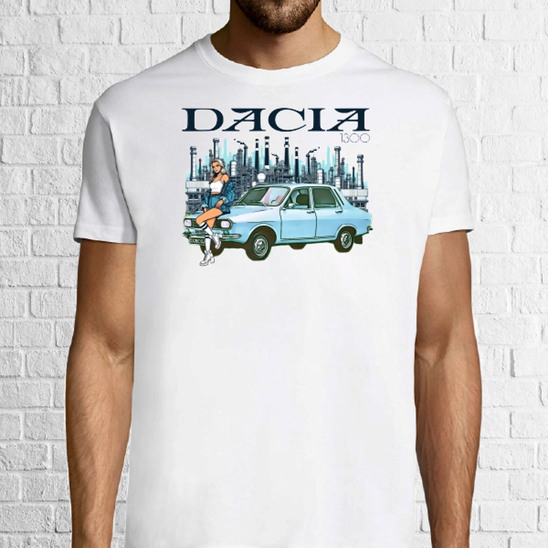 Tricou bărbat - Dacia 1300 Albastră