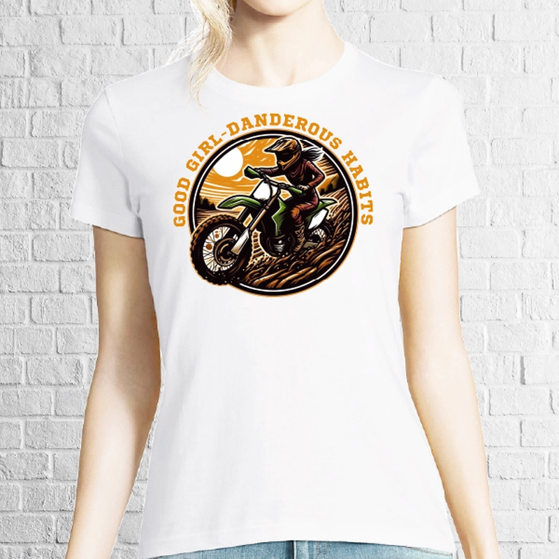Tricou damă - Good Girl Motocross Rider