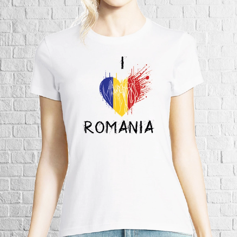 Tricou damă - I love romania