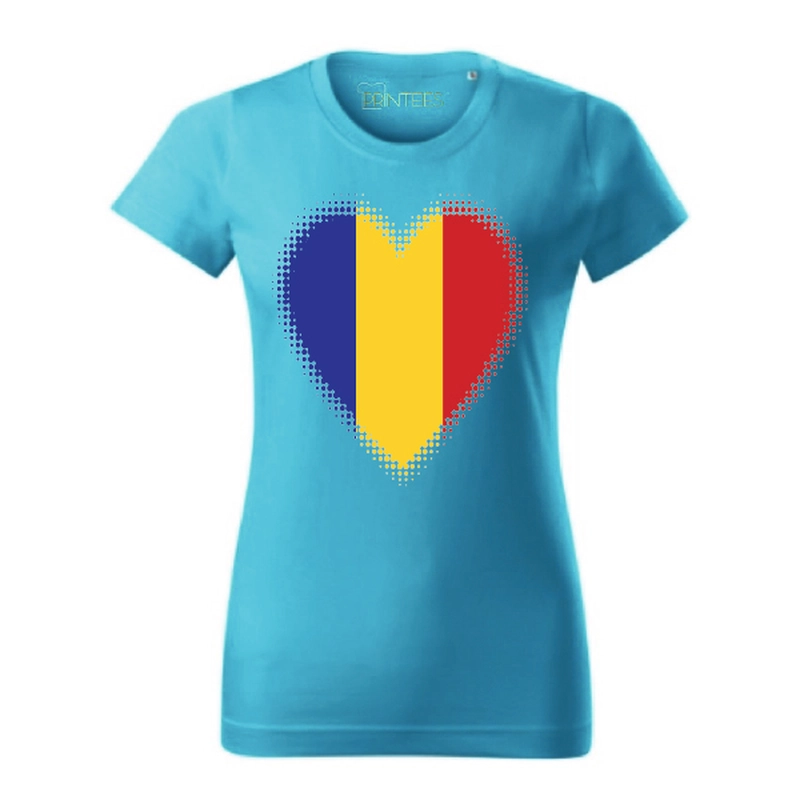 Tricou damă - Inima tricoloră