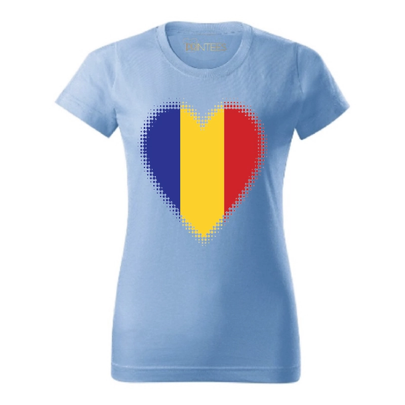 Tricou damă - Inima tricoloră