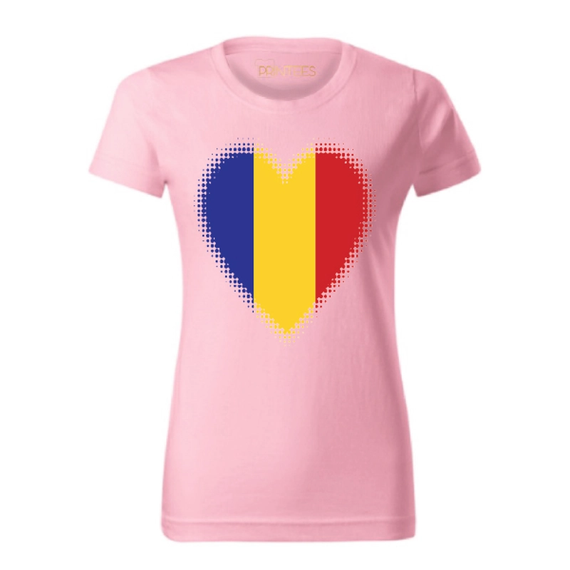 Tricou damă - Inima tricoloră