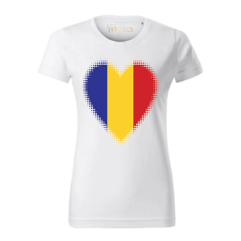 Tricou damă - Inima tricoloră