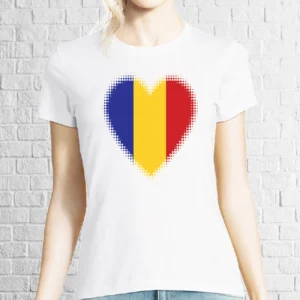 Tricou damă - Inima tricoloră
