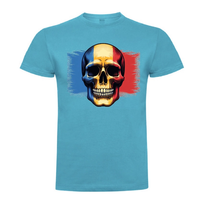 Tricou bărbat - Craniu cu tricolor