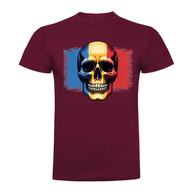 Tricou bărbat - Craniu cu tricolor