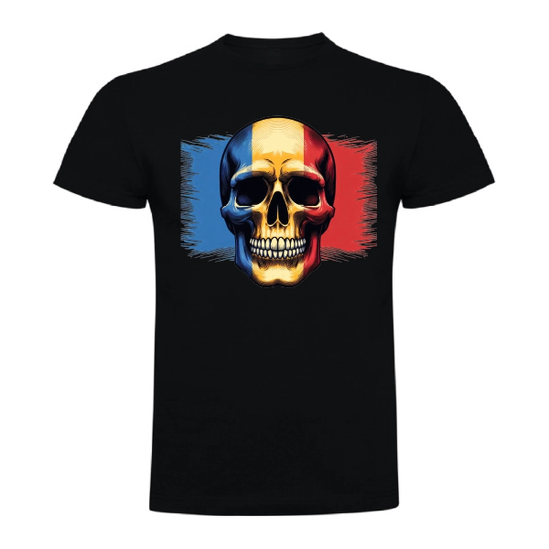 Tricou bărbat - Craniu cu tricolor