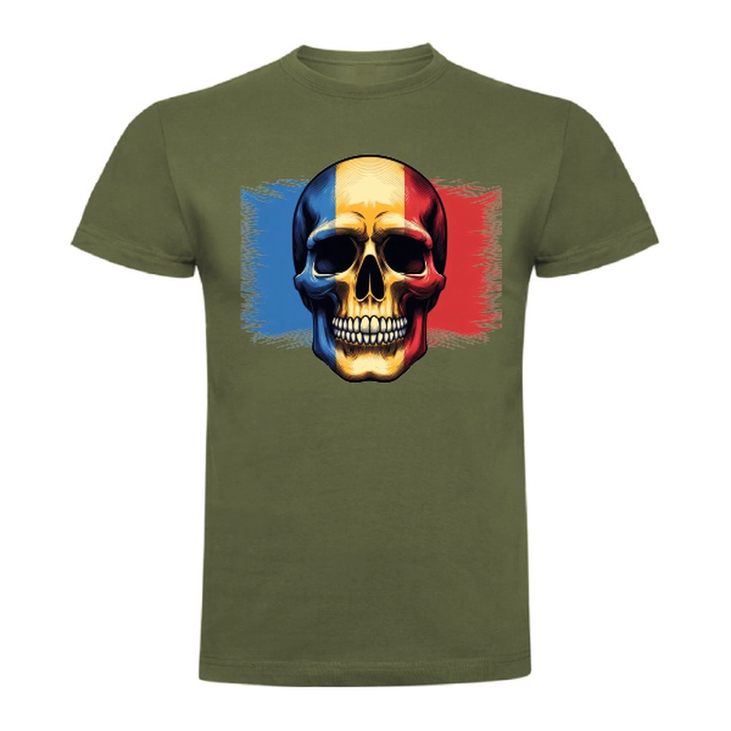 Tricou bărbat - Craniu cu tricolor