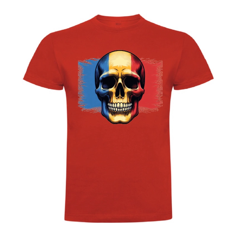 Tricou bărbat - Craniu cu tricolor