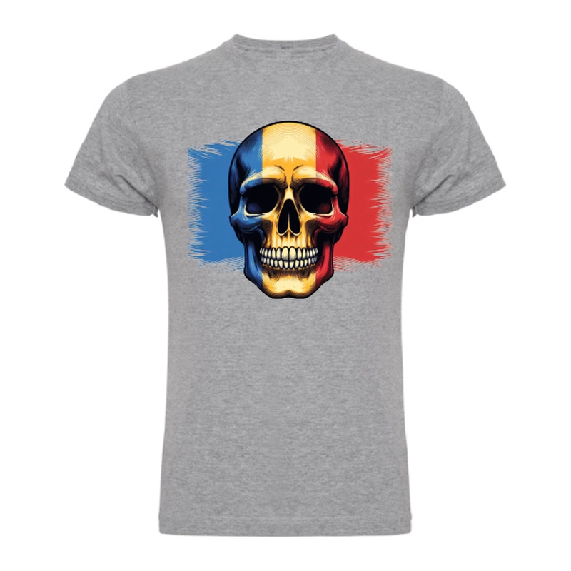 Tricou bărbat - Craniu cu tricolor