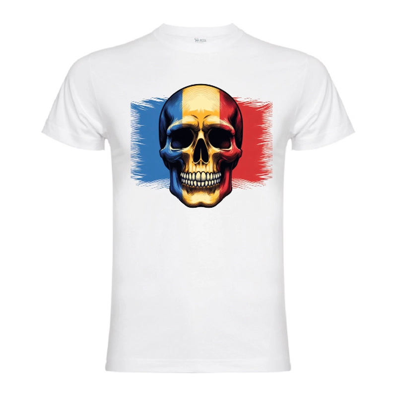 Tricou bărbat - Craniu cu tricolor