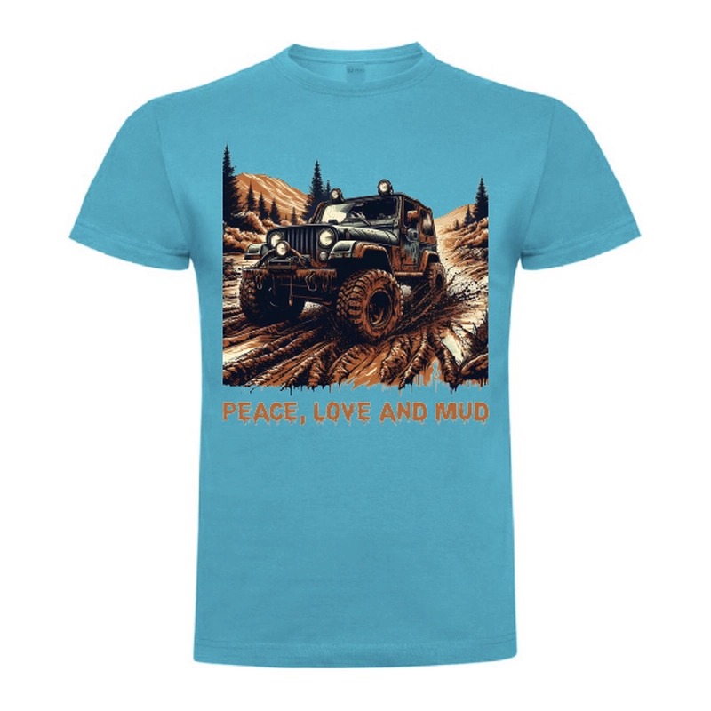 Tricou bărbat - Peace, Love and Mud