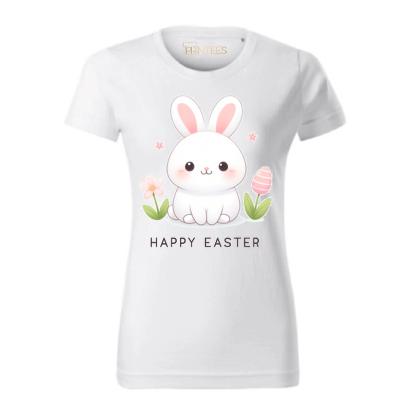 Tricou damă - Bunny say: Happy Easter