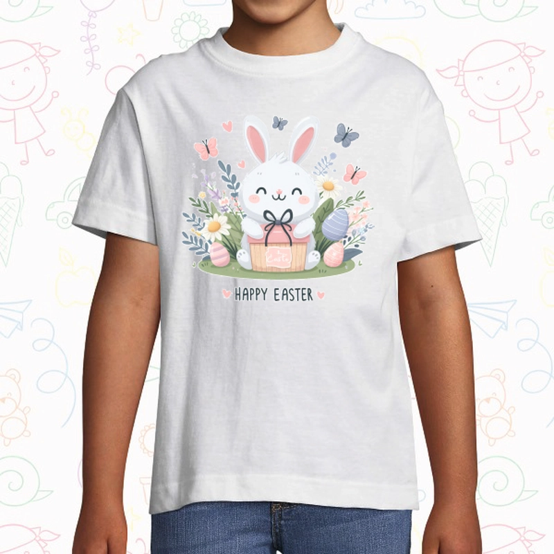 Tricou copil - Happy Easter Cute Bunny