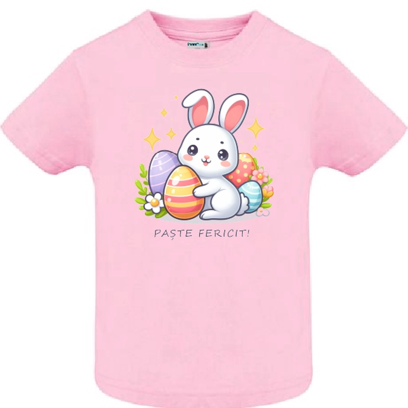 Tricou copil - Iepuraș „Paște Fericit!”