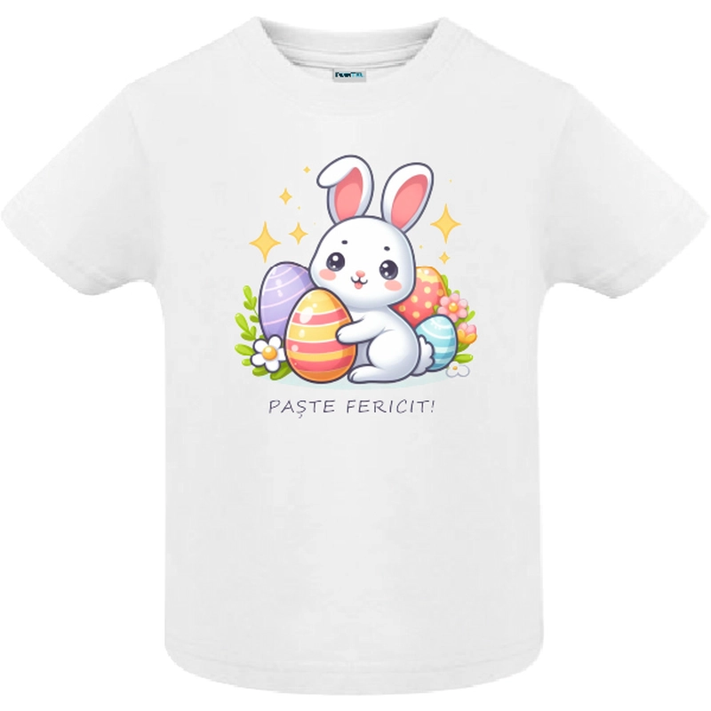 Tricou copil - Iepuraș „Paște Fericit!”