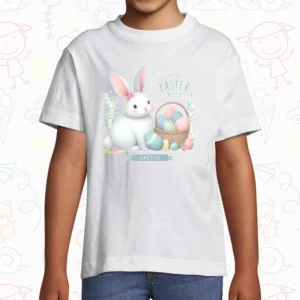 Tricou copil ”Happy Easter„ Iepuraș