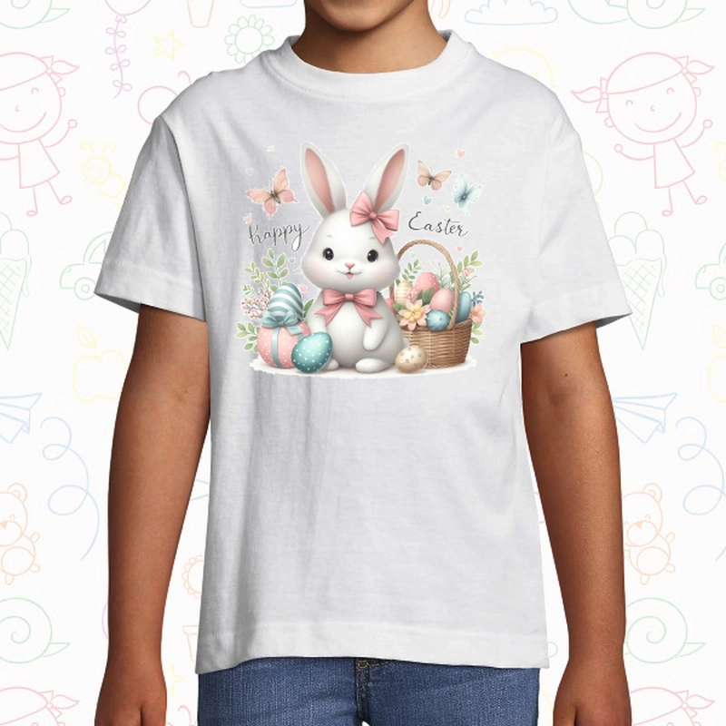 Tricou Copil - Iepure Coș de Paște