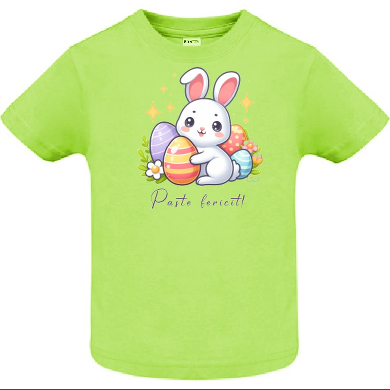 Tricou copil - Iepurilă „Paște Fericit”