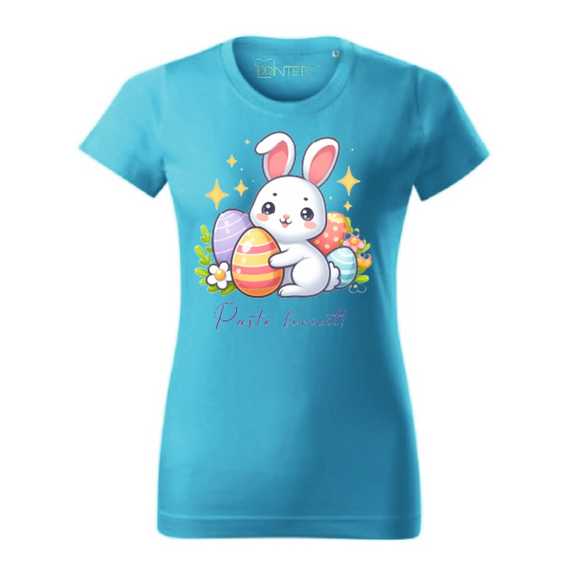 Tricou damă - Iepurilă „Paște Fericit”