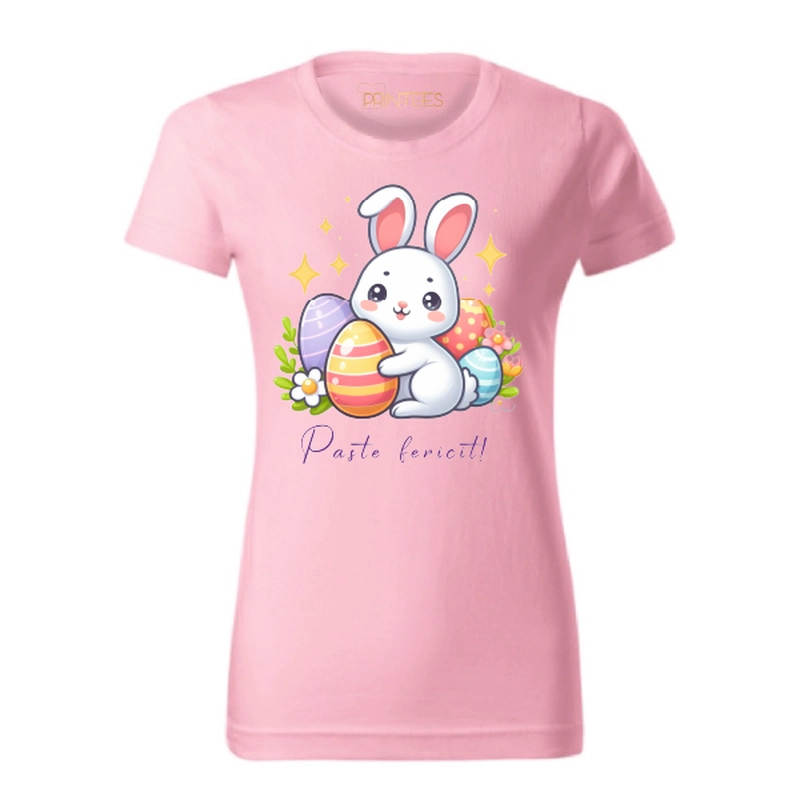 Tricou damă - Iepurilă „Paște Fericit”