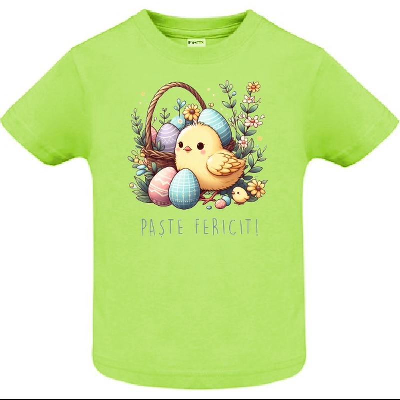 Tricou copil - Pui de „Paște Fericit”