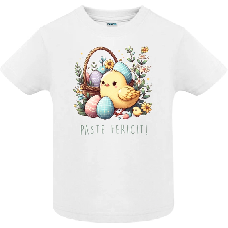 Tricou copil - Pui de „Paște Fericit”