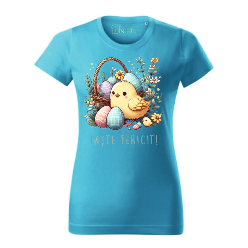 Tricou damă - Pui de „Paște Fericit”