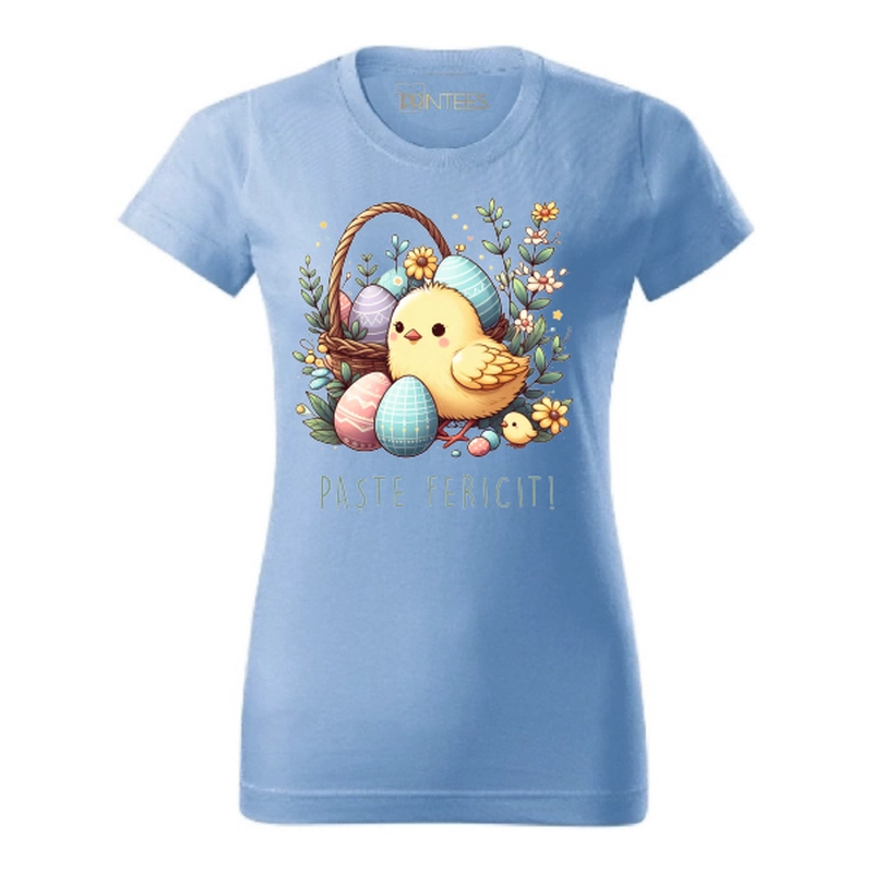 Tricou damă - Pui de „Paște Fericit”