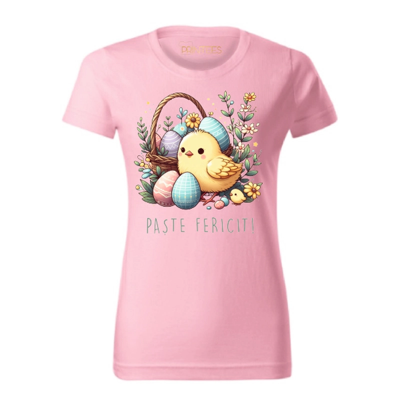 Tricou damă - Pui de „Paște Fericit”