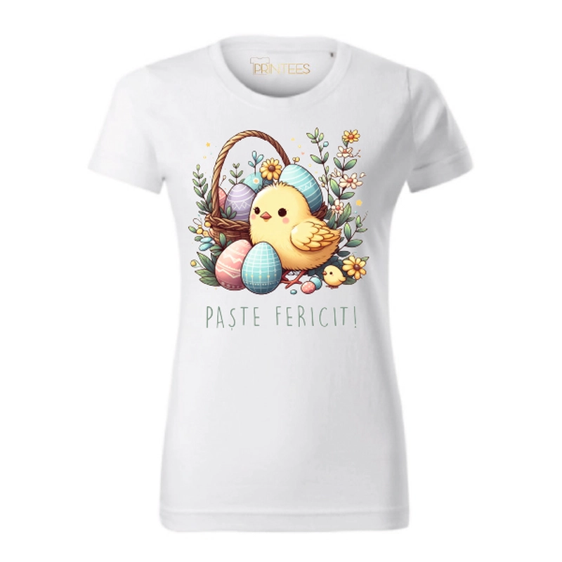 Tricou damă - Pui de „Paște Fericit”