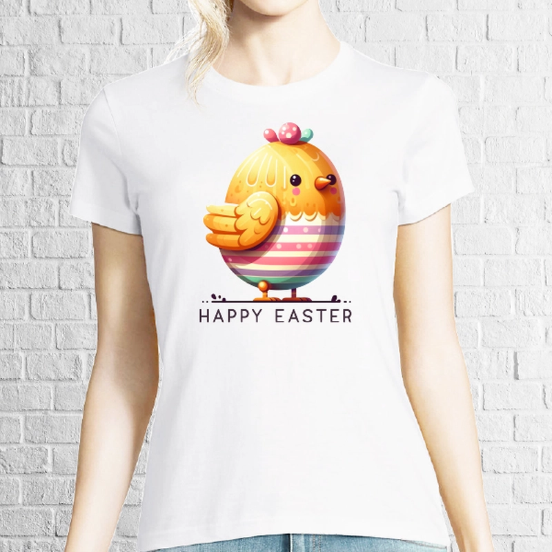 Tricou damă - Pui „Happy Easter”