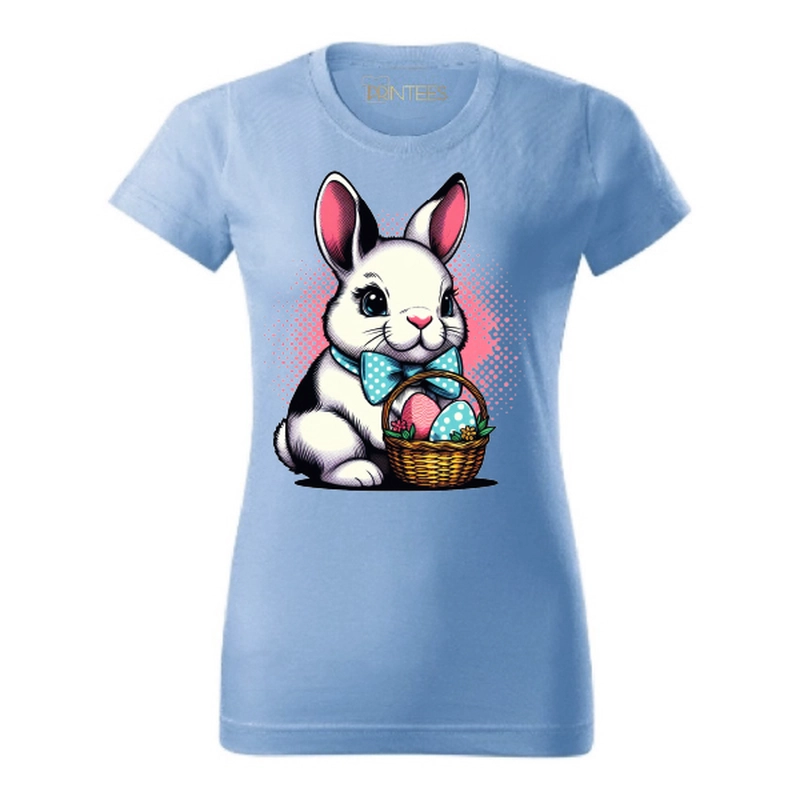 Tricou damă - Iepuraș de Paște cu papion