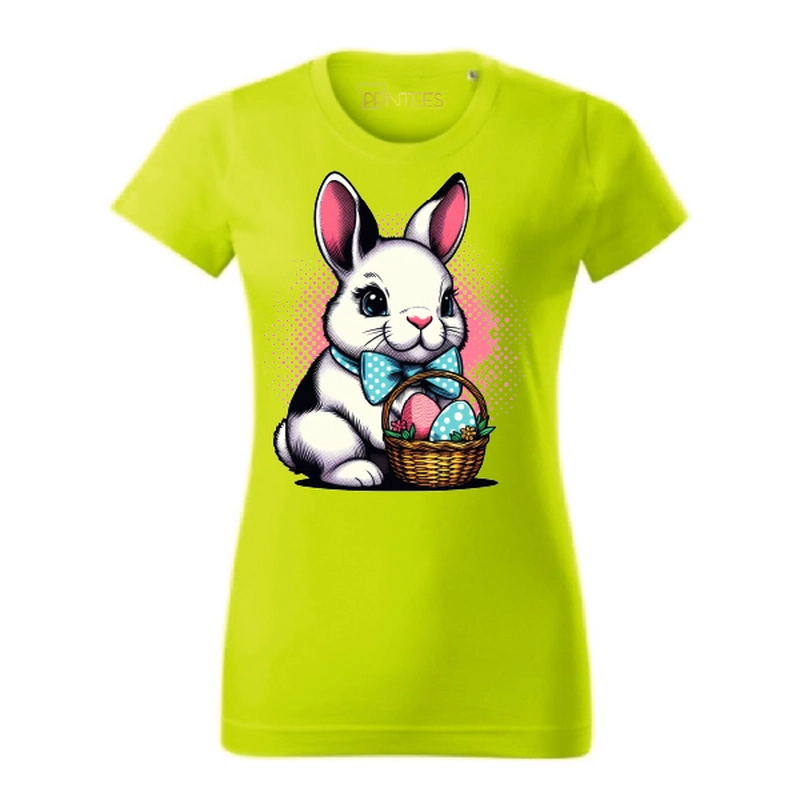 Tricou damă - Iepuraș de Paște cu papion