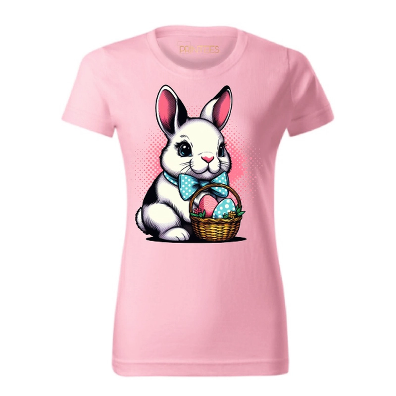 Tricou damă - Iepuraș de Paște cu papion