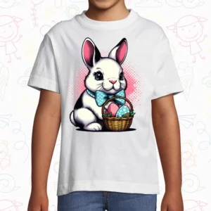 Tricou copil - Iepuraș de Paște cu papion