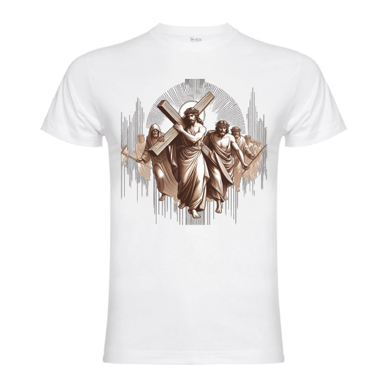 Tricou Barbat - Iisus cu Crucea