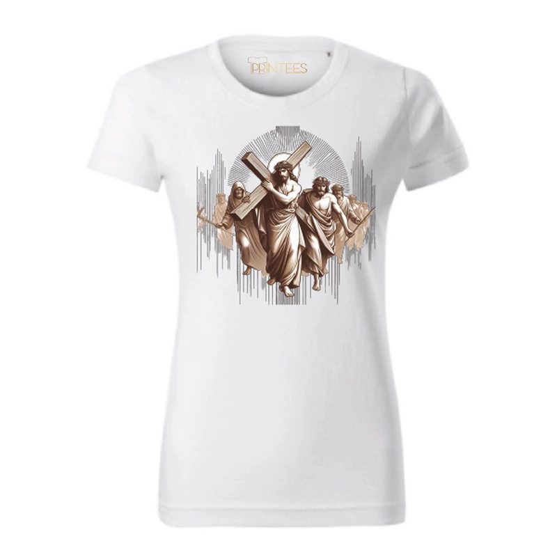 Tricou dama - Iisus cu Crucea